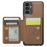 JEEHOOD J05 For Samsung Galaxy A13 5G Case Leather Mobile Cover with Detachable Magnetic Card Bag - Brown - 2