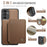 JEEHOOD J05 For Samsung Galaxy A13 5G Case Leather Mobile Cover with Detachable Magnetic Card Bag - Brown - 5