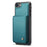 JEEHOOD J05 For iPhone SE (2022) / SE (2020) / 8 / 7 / 6s / 6 Case Leather Mobile Cover with Detachable Magnetic Card Bag - Cyan - 4