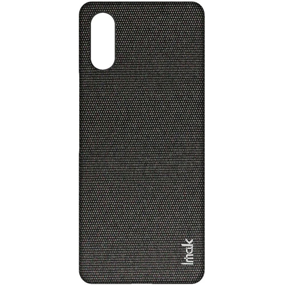 IMAK Ruiyi Series for Sony Xperia 10 VI Case Fabric Texture Leather+PC Phone Back Cover - Black - 5