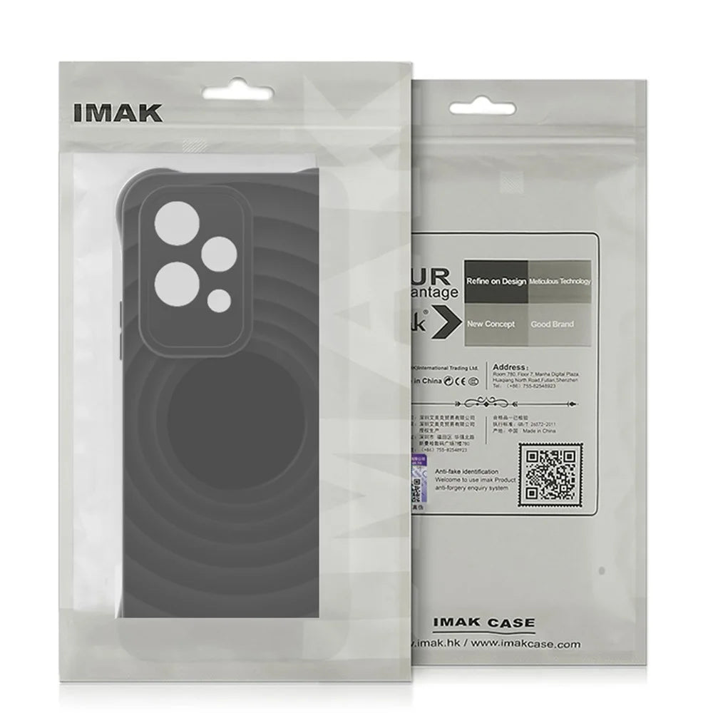 IMAK UC-6 Series for Samsung Galaxy A16 Case Water Drop Texture Anti-Skid Matte TPU Cover - Matte Black - 6
