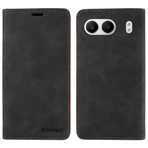 BETOPNICE 003 For OnePlus Nord 4 Wallet Case Leather Phone Cover with Stand - Black - 1