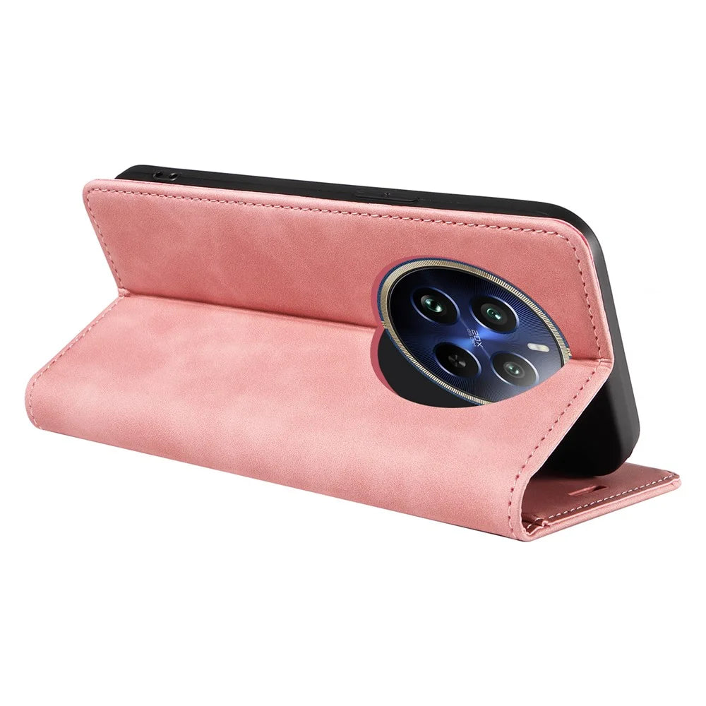 BETOPNICE 003 For Realme 13 Pro 5G (Global) / 13 Pro+ 5G (Global) / P1 Pro 5G / 12 Pro+ 5G / 12 Pro 5G Wallet Case Leather Phone Cover Stand - Pink - 4