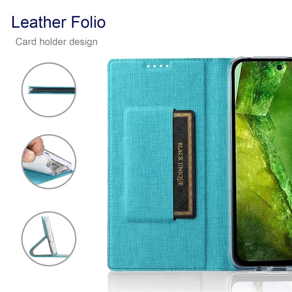 VILI DMX Series For Google Pixel 9 Pro / Pixel 9 Case Card Slot PU Leather Stand Phone Cover - Blue - 2