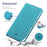 VILI DMX Series For Google Pixel 9 Pro / Pixel 9 Case Card Slot PU Leather Stand Phone Cover - Blue - 6