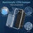 For iPhone 16 Plus Clear Case TPU+PC+Acrylic Cell Phone Case with Card Holder - 5