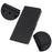 For iPhone 17e / 16e Case PU Leather Stand Wallet Phone Cover - Black - 4