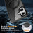 For iPhone 16 Plus Case Compatible with MagSafe Rotatable Ring Kickstand TPU+PC Phone Cover - Black - 6