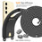 For Samsung Galaxy S23 FE Case Liquid Silicone Card Holder Phone Back Cover with Lanyard - Black - 7