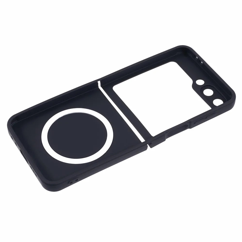For Samsung Galaxy Z Flip7 FE 5G / Z Flip6 5G Magnetic Case Shockproof TPU Phone Cover - Black - 5