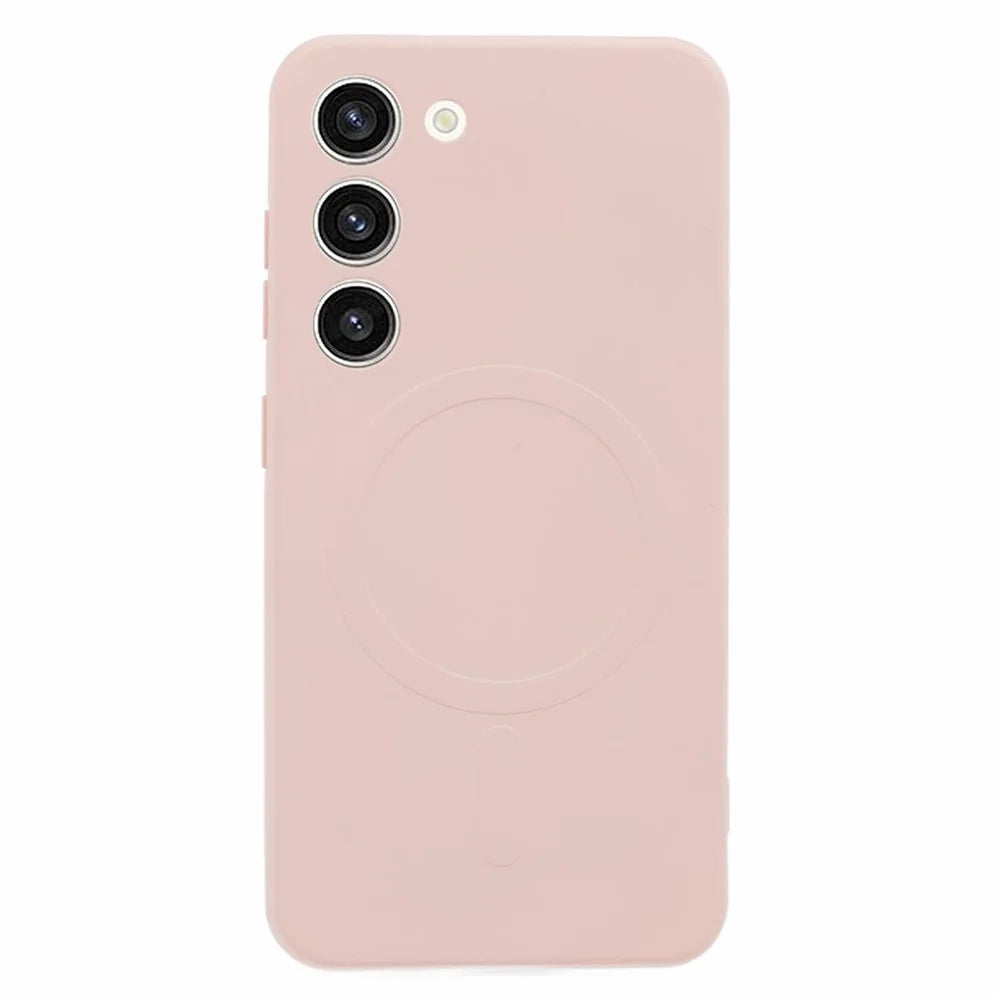 For Samsung Galaxy S23 Case Shockproof TPU Phone Cover Magnetic Case - Pink - 1
