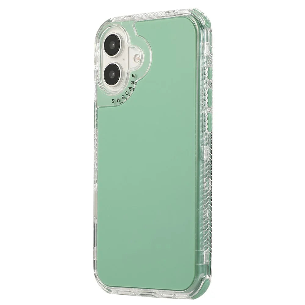 For iPhone 16 Plus Case 3-in-1 Drop-Proof PC+TPU Phone Cover - Blackish Green - 2