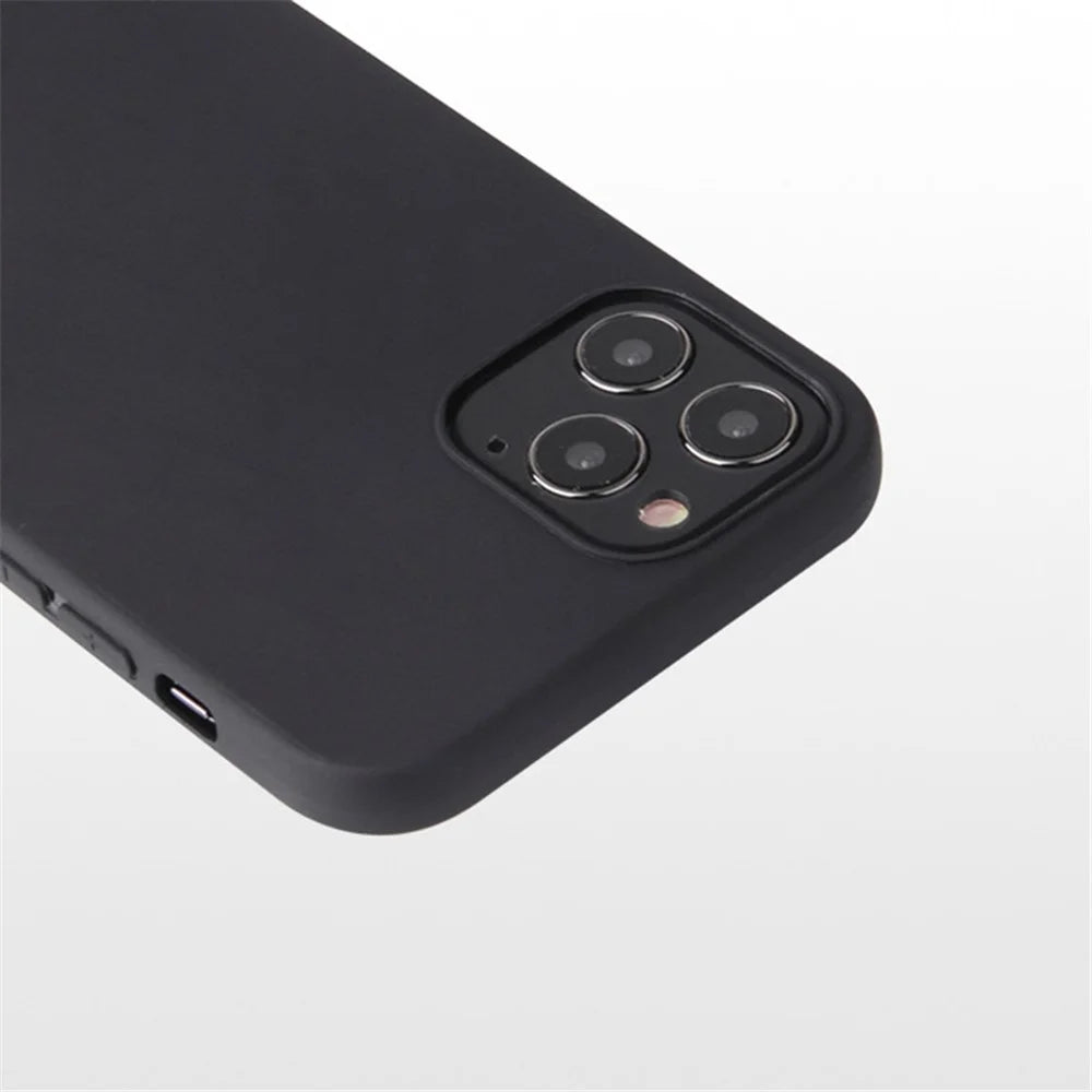 For iPhone 16 Pro TPU Phone Case Matte Anti-Fingerprint Protective Cover - Black - 7