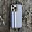 For iPhone 15 Pro Case Compatible with MagSafe Carbon Fiber Texture PC Phone Cover - Baby Blue Vertical Stripes - 2