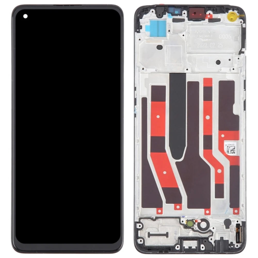 For Oppo Reno7 4G Grade C OLED Screen and Digitizer Assembly + Frame Spare Part (Without Logo) - 1