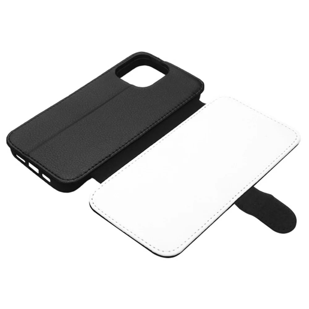 For iPhone 16 Pro Case PU Leather Sublimation Blank Smart Phone Cover with Card Holder - 1