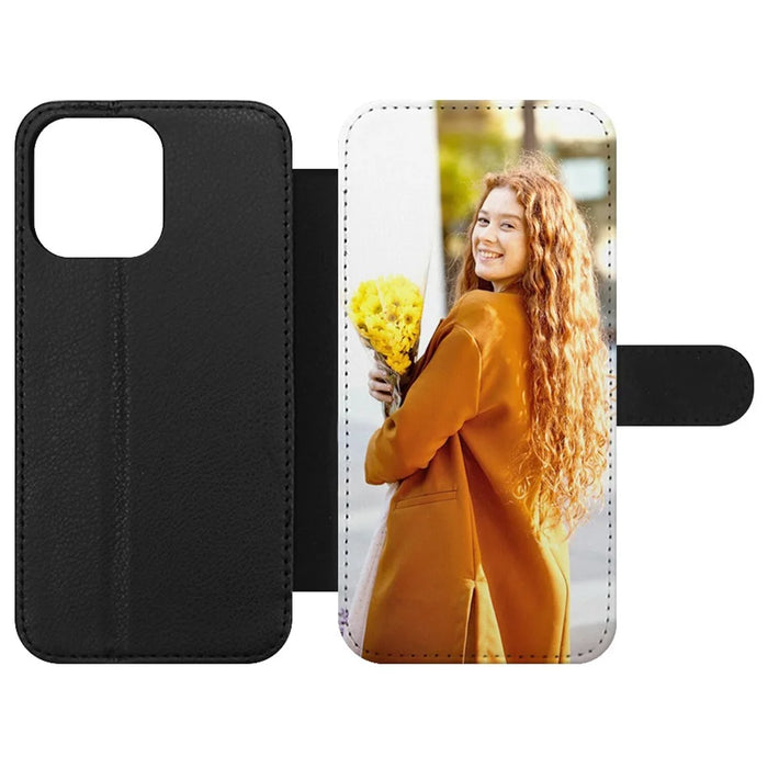For iPhone 16 Pro Max Case PU Leather Sublimation Blank Smart Phone Cover with Card Holder - 7