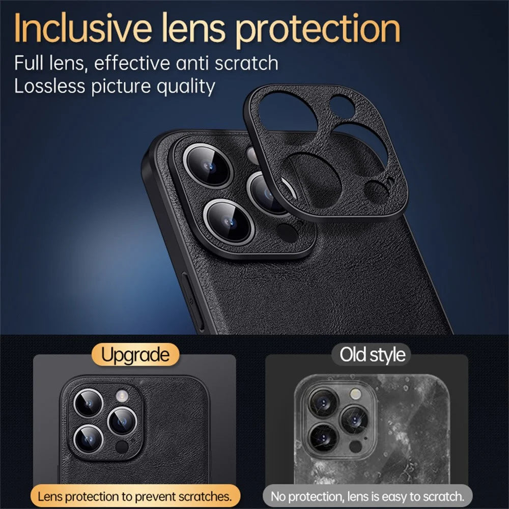 SULADA For iPhone 16 Pro Max Case PU Leather+TPU+PC Back Phone Cover - Black - 2