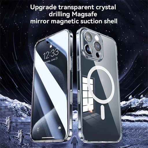 SULADA For iPhone 16 Pro Max Case Built-In Lens Film TPU+PC Phone Cover Compatible with MagSafe - Transparent - 2