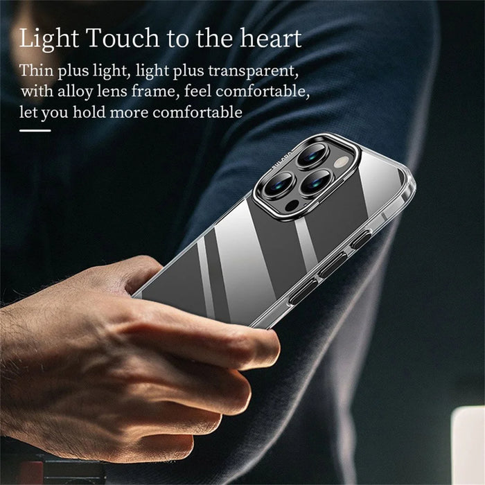 SULADA For iPhone 16 Pro Max Case Folding Camera Kickstand TPU+PC Clear Phone Cover - Black - 6