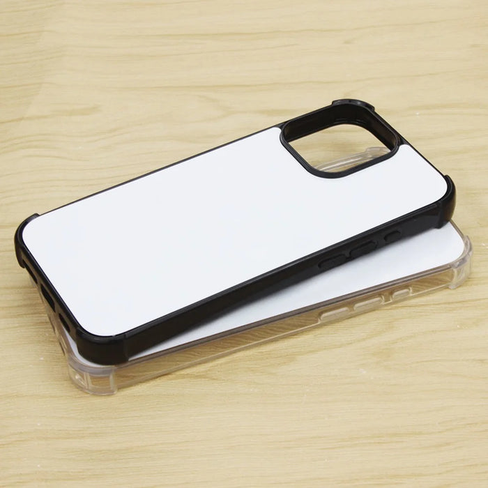 10Pcs / Pack For iPhone 16 Pro Case Four Corners Anti-Drop PC+TPU Phone Cover Support Heat Transfer Printing - 7