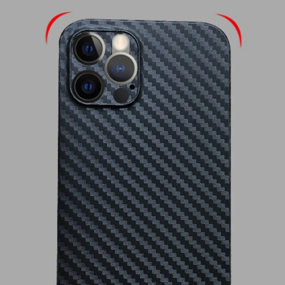 KZDOO For iPhone 16 Pro Max Compatible with MagSafe Carbon Fiber Texture Ultra Thin PP Phone Cover - Black - 3