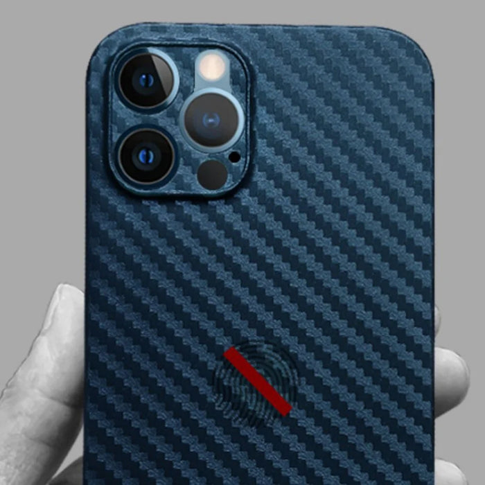 KZDOO For iPhone 16 Pro Compatible with MagSafe Carbon Fiber Texture Ultra Thin PP Phone Cover - Black - 4
