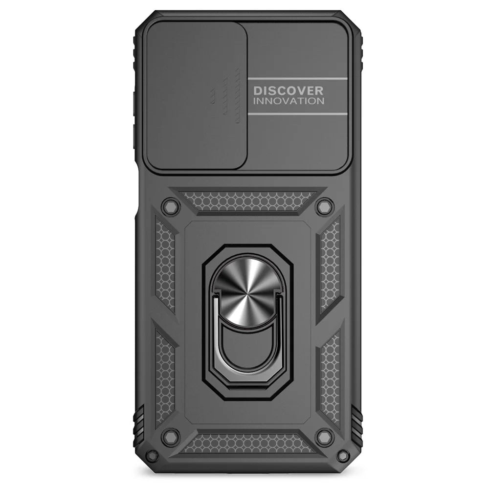 For Samsung Galaxy A16 5G / A16 4G Case PC + TPU Phone Cover Lens Ultimate Protection Kickstand - Black - 2