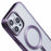 For iPhone 16 Pro Max Case Matte Electroplating Phone Cover Compatible with MagSafe - Dark Purple - 6