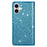 For iPhone 16 Plus Case Glittery PU Leather+TPU Card Slot Phone Cover - Blue - 6