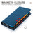 For Google Pixel 9 Pro XL Wallet Case Magnetic Closing Leather Phone Cover - Blue - 4