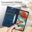 For Google Pixel 9 Pro XL Wallet Case Magnetic Closing Leather Phone Cover - Blue - 5