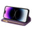 For iPhone 16 Case Starry Sky Carving Leather Wallet Phone Cover - Purple - 2