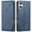 N.BEKUS CSJ-001 For iPhone 16 Plus Stand Case PU Leather Wallet Phone Cover - Blue - 1