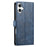 N.BEKUS CSJ-001 For iPhone 16 Plus Stand Case PU Leather Wallet Phone Cover - Blue - 6