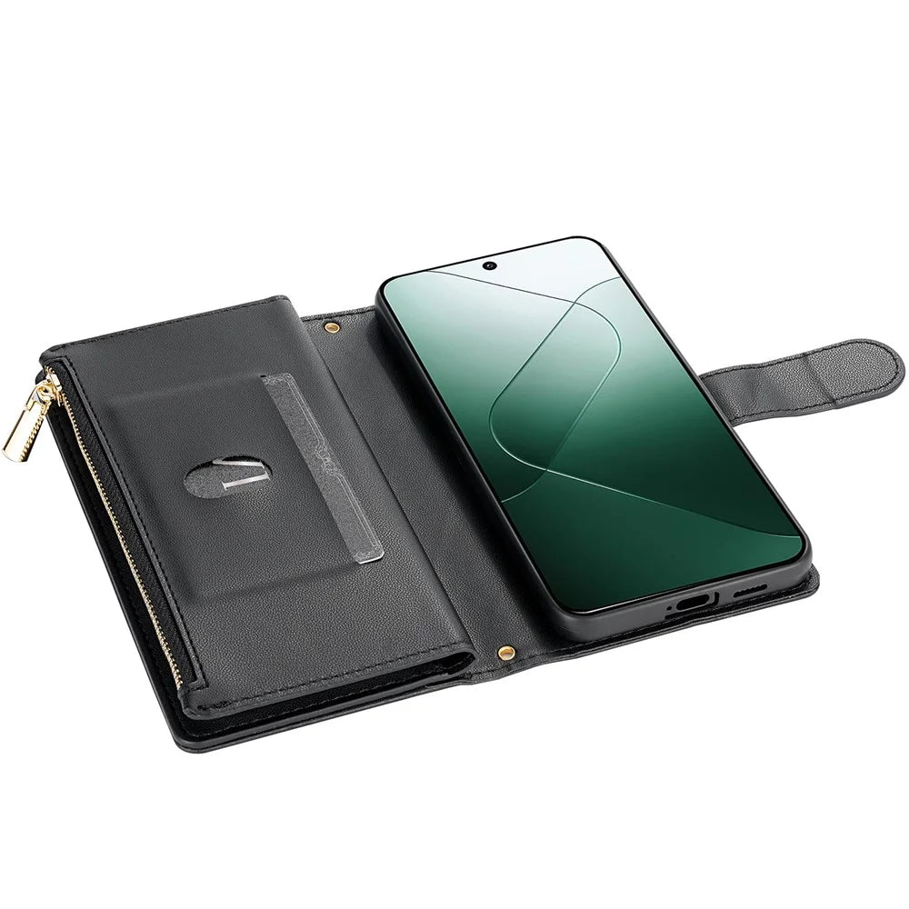 For Google Pixel 9 Pro  /  Pixel 9 Case Rhombus Stitching Leather Wallet Phone Cover with Long  /  Short Strap - Black - 4