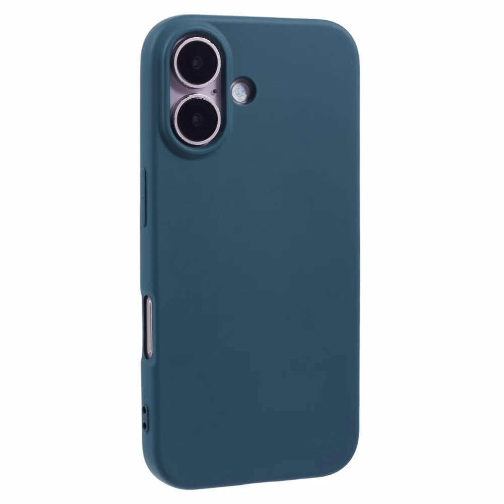 For iPhone 16 Plus Case Arc Edge 2.0mm TPU Protective Phone Cover - Midnight Green - 1