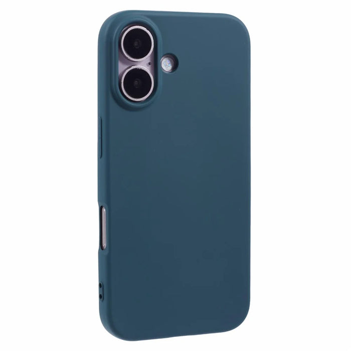 For iPhone 16 Plus Case Arc Edge 2.0mm TPU Protective Phone Cover - Midnight Green - 1