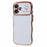 For iPhone 16 Plus Case Love Hearts TPU Phone Cover Curly Wave Frame Large Window - Ivory White - 1
