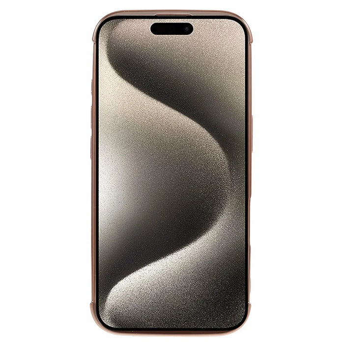 For iPhone 16 Plus Case Compatible with MagSafe Electroplated TPU Phone Cover Hollow Love Hearts - Ivory White - 2