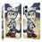 For iPhone 16 Plus Case Stand Pattern Printing Leather Phone Cover - Standing Cat - 1
