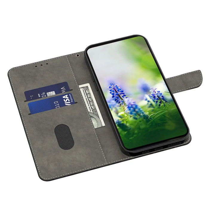 For iPhone 16 Pro Case Stand Pattern Printing Leather Phone Cover - Standing Cat - 3