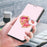 For Samsung Galaxy S24 FE Case Pattern Printed Protective Leather Flip Phone Case - Love Peach - 5