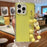 For iPhone 16 Pro Case Anti-Drop Glitter Design PC+TPU Phone Cover with Strap - Yellow - 2