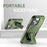 For iPhone 16 Pro Max Case Compatible with MagSafe TPU+PC Kickstand Phone Cover with Strap - Army Green - 3
