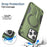 For iPhone 16 Pro Max Case Compatible with MagSafe TPU+PC Kickstand Phone Cover with Strap - Army Green - 4