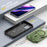 For iPhone 16 Pro Max Case Compatible with MagSafe TPU+PC Kickstand Phone Cover with Strap - Army Green - 5