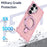 For Samsung Galaxy S24 Ultra Case Glitter Design TPU+PC Kickstand Phone Protector - Pink - 2