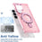 For Samsung Galaxy S24 Ultra Case Glitter Design TPU+PC Kickstand Phone Protector - Pink - 4