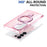 For Samsung Galaxy S24 Ultra Case Glitter Design TPU+PC Kickstand Phone Protector - Pink - 5